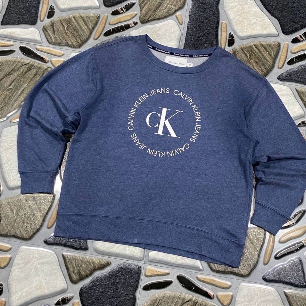 Calvin Klein Denim Blue Logo Sweatshirt
